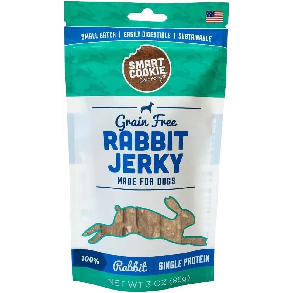 Smart Cookie Rabbit Jerky Strips - All - Natural Grain - Free Treats for Dogs & Cats 3oz - Talis Us