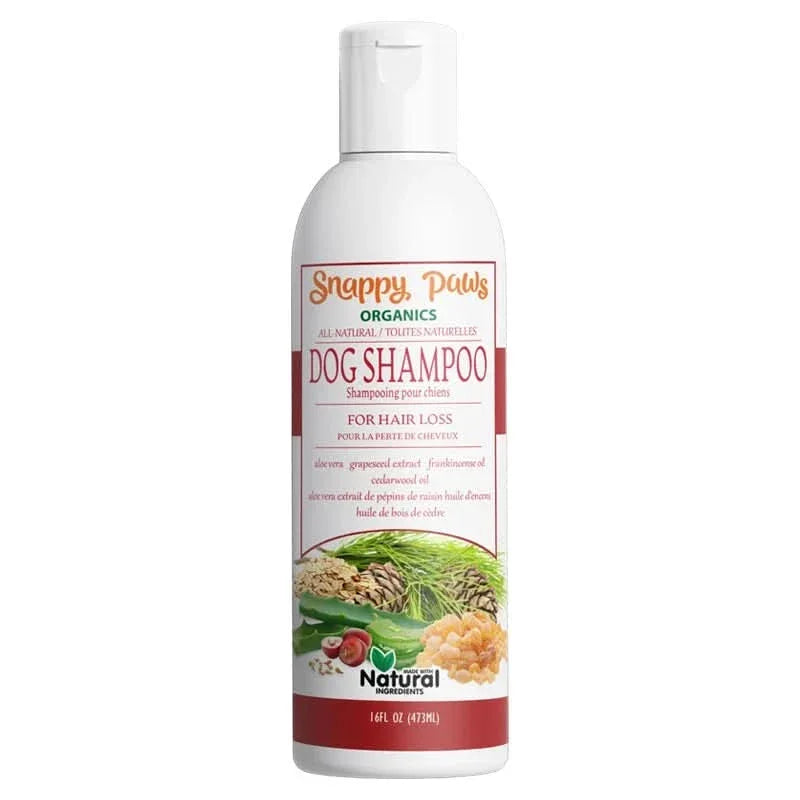Snappy Tom Dog Shampoo for Hair Loss, all-natural formula to support healthy coats in dogs