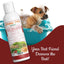 Snappy Tom dog shampoo for hair loss in front of a puppy in a bath, promoting healthy fur care