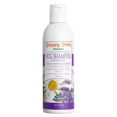 Snappy Tom Dog Shampoo for hot spots and sores with natural soothing ingredients