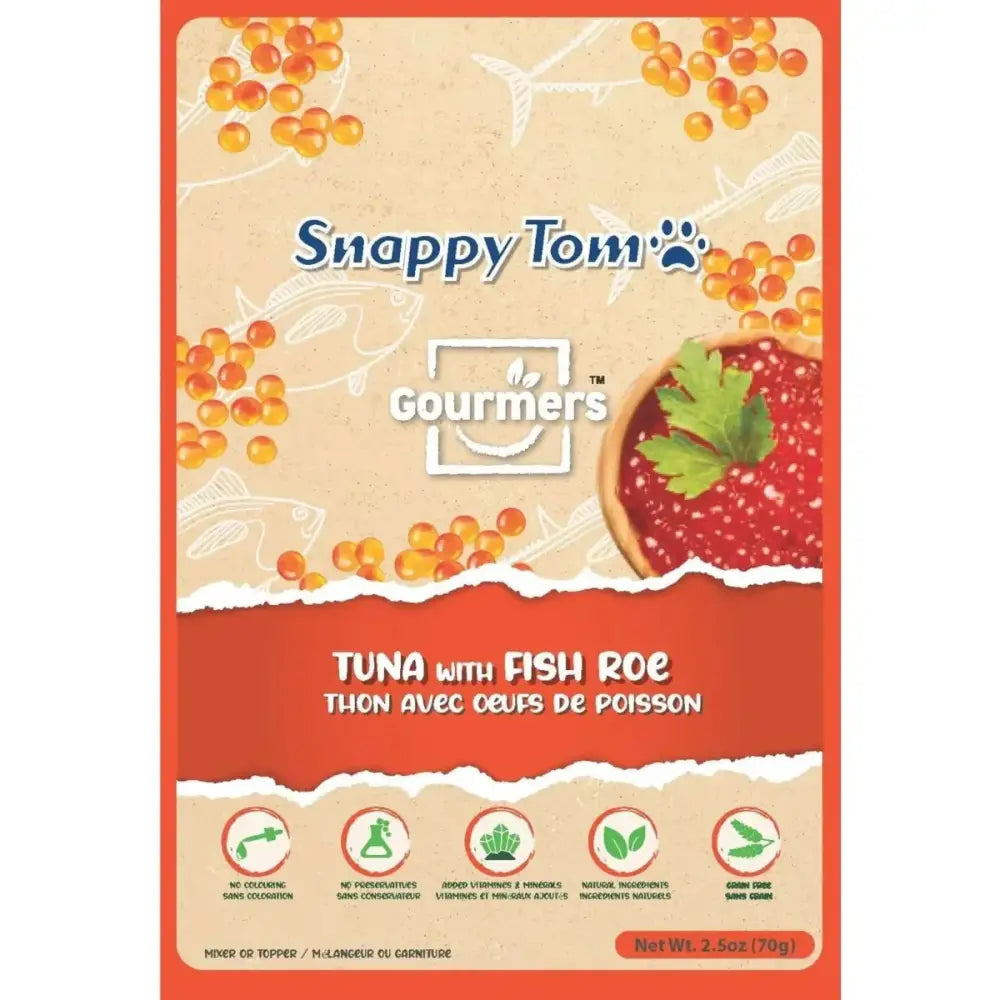 Snappy Tom Tuna and Fish Roe Cat Treats Topper 12ea/2.5 oz - Talis Us