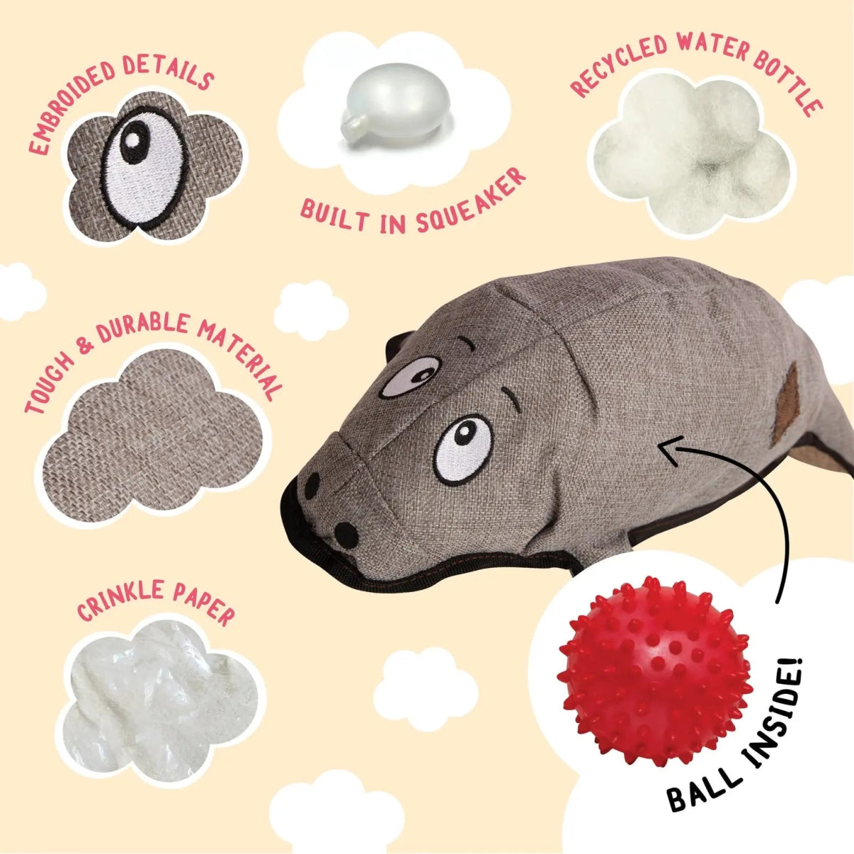 SnugArooz Murray the Manatee Dog Toy - Talis Us