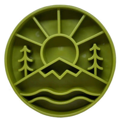 SodaPup Great Outdoors eBowl Enrichment Slow Feeder Bowl Green 8" - Talis Us