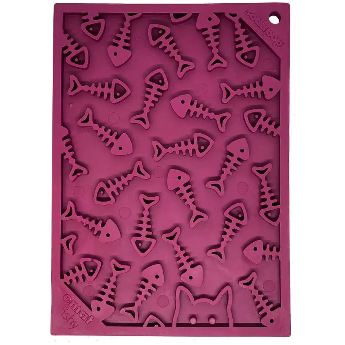 SodaPup TPE eMat Fishy Enrichment Lick Mat Plum - Talis Us