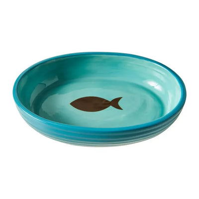 Spot Elegance Ribbed Stoneware Cat Bowl 6 in - Talis Us