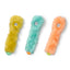 West Paw Squeaky Plush Dog Toy Set in Yellow, Green, and Orange for Fetch and Play