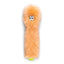 West Paw Squeaky Plush Dog Toy in Orange with Soft Fur and Vibrant Green Ball