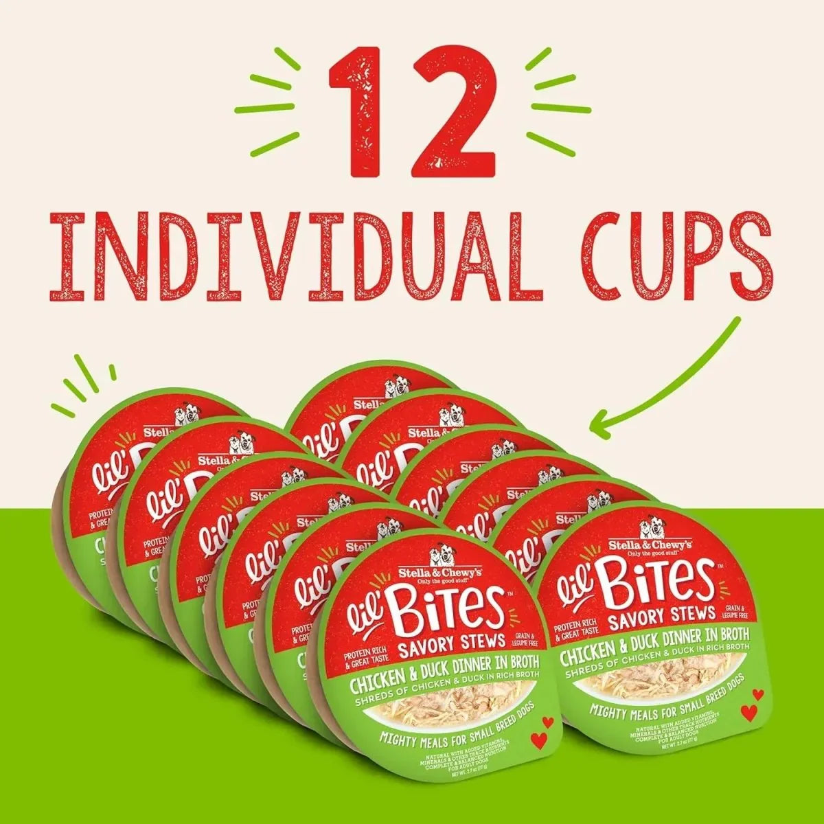 Stella & Chewy's Lil Bites Savory Stews Chicken & Duck in Broth Dog 12 / 2.7 oz - Talis Us