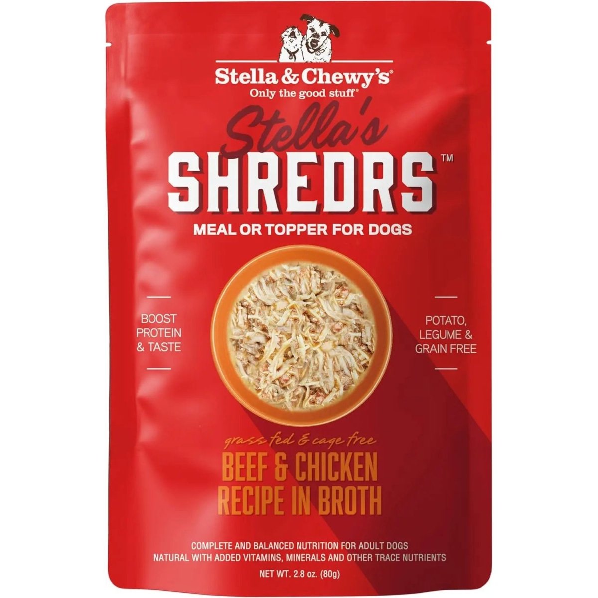 Stella & Chewy's Stella's Shredders Beef & Chicken in Broth Dog 24 / 2.8 oz - Talis Us