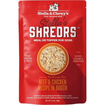 Stella & Chewy's Stella's Shredders Beef & Chicken in Broth Dog 24 / 2.8 oz - Talis Us