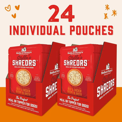 Stella & Chewy's Stella's Shredders Beef & Chicken in Broth Dog 24 / 2.8 oz - Talis Us