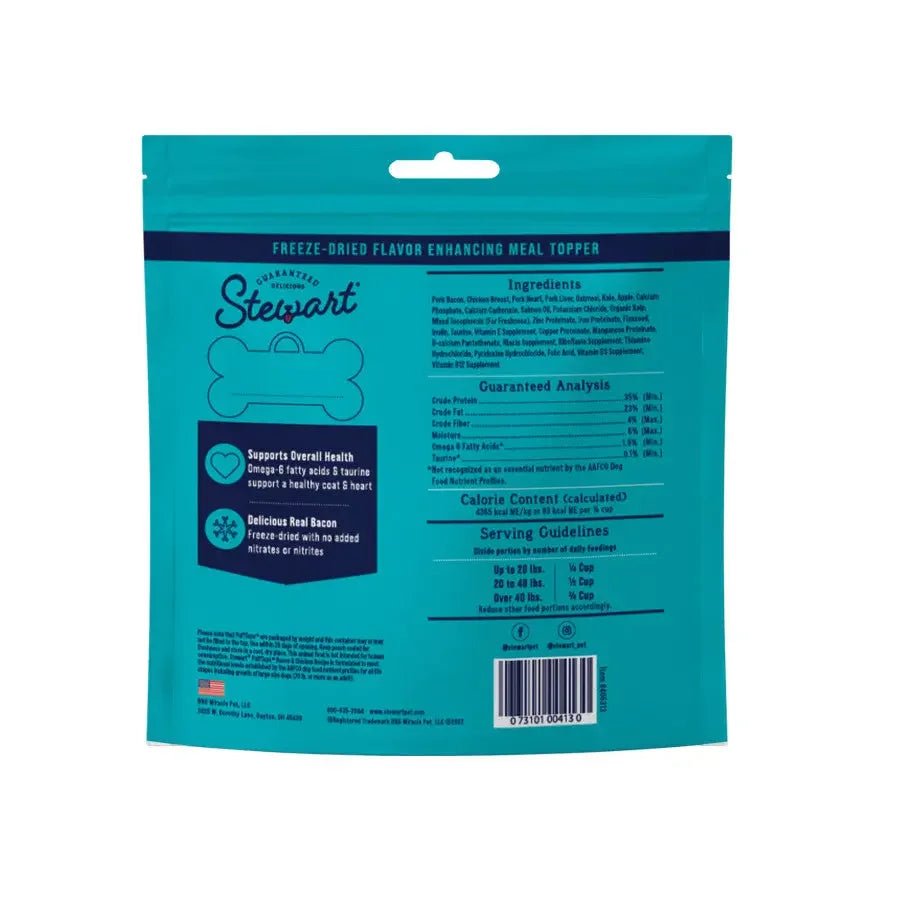 Stewart Puff Tops Bacon & Chicken Recipe Freeze - Dried Dog Food Topper - Talis Us