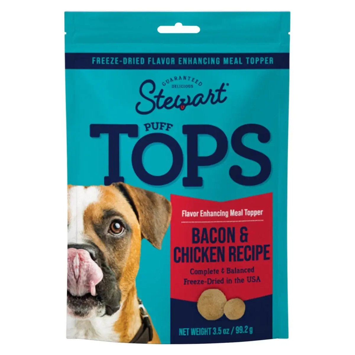 Stewart Puff Tops Bacon & Chicken Recipe Freeze - Dried Dog Food Topper - Talis Us