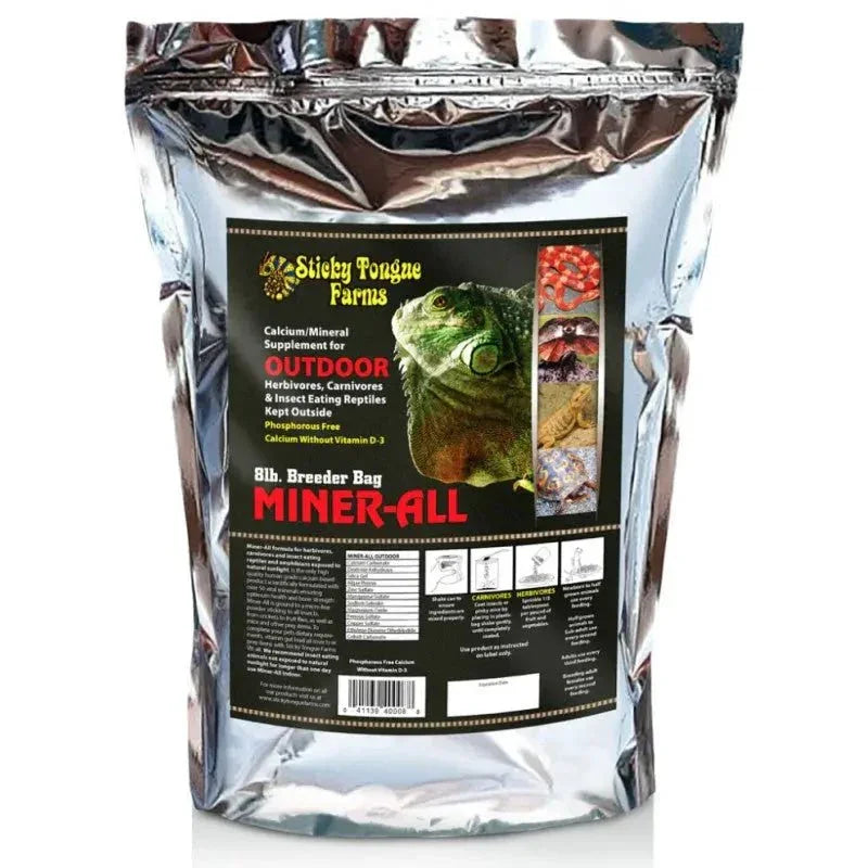 Sticky Tongue Farms Miner All Outdoor Reptile Supplement - Talis Us