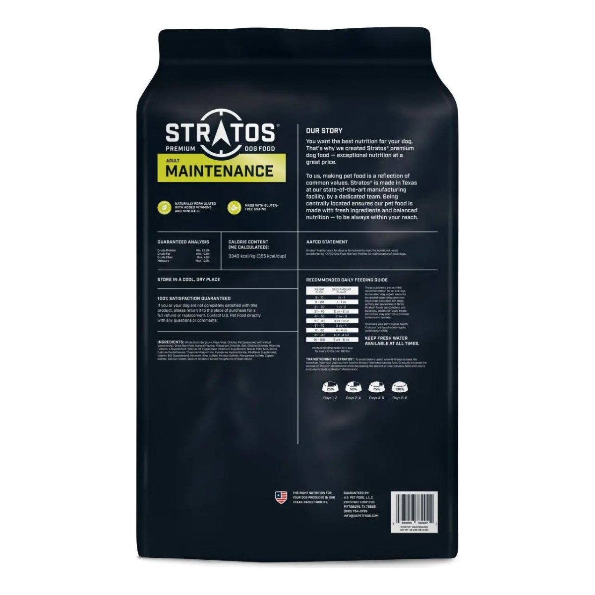 Stratos Maintenance Dry Dog Food 40 lb - Talis Us