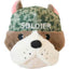 Steel Dog stuffing free dog plush toy designed as a cute soldier dog with soft materials