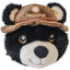 Steel Dog stuffing free dog plush toy shaped like a bear head with a trooper hat