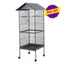 Talis 61 Large Bird Cage with Roof and Lockable Casters Stainless Steel BirdCage for Parrots, Talis Us Bird