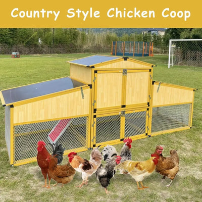 Talis - us Large Chicken Coop Poultry Cage with Nesting Box Run - Talis Us