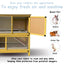 Talis - us Rabbit Hutch Small Animals Habitat with Ramp, Removable Tray, and Weatherproof Roof - Talis Us