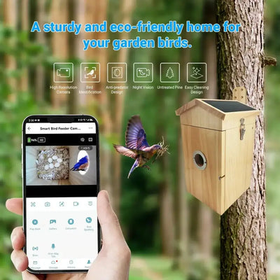 Talis - us Smart Bird Nesting House with WI - FI Camera - Talis Us