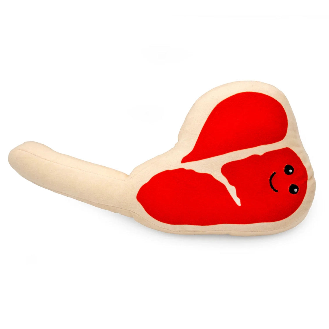 ThoozyPet TBone steak dog toy in plush design, perfect for playful dogs and safe chewing