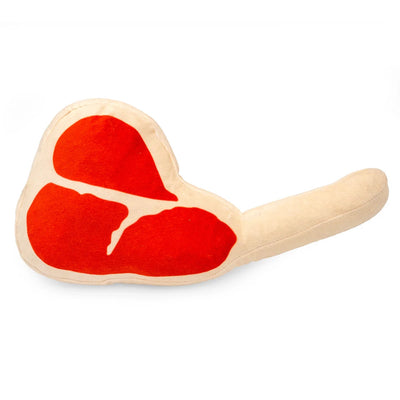 ThoozyPet TBone steak dog toy shaped like a realistic steak for playful dogs