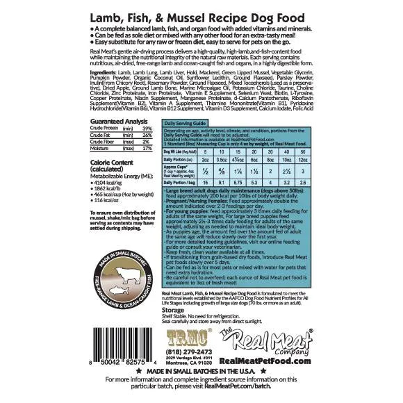 The Real Meat Company Air - Dried Lamb & Fish with Mussels Dog Food 2lb - Talis Us