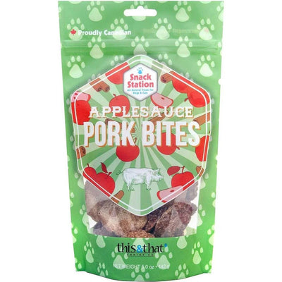 This & That Snack Station Applesauce Pork Bites Dehydrated Dog Treats - Talis Us