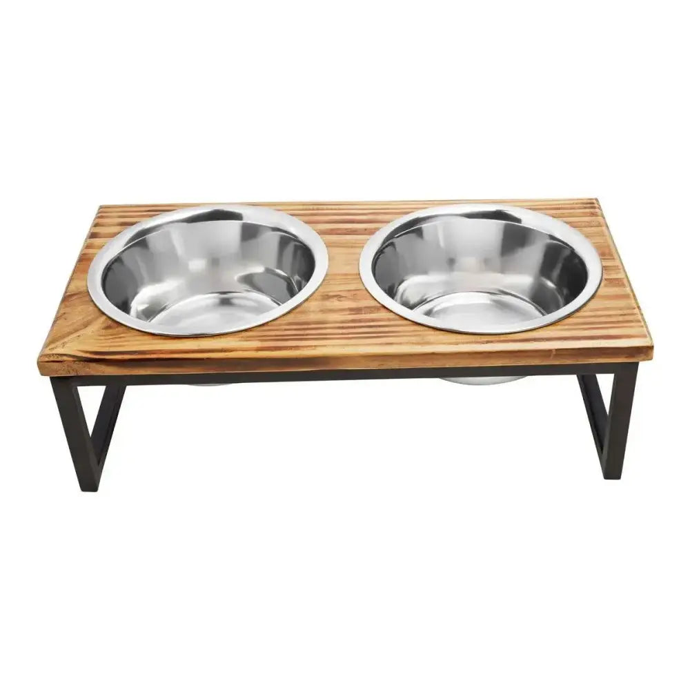 ThoozyPet Contempory Wooden Double Diner Dog Bowl - Talis Us