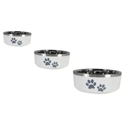 ThoozyPet Double Wall Dog & Cat Bowl with Paws - Talis Us