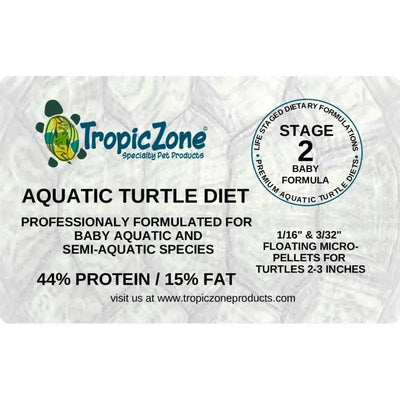 TropicZone Aquatic Turtle Diet Stage - 2 Baby Formula - Talis Us