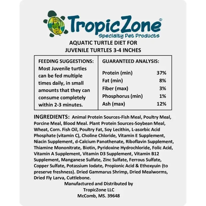 TropicZone Aquatic Turtle Diet Stage - 3 Juvenile Formula - Talis Us
