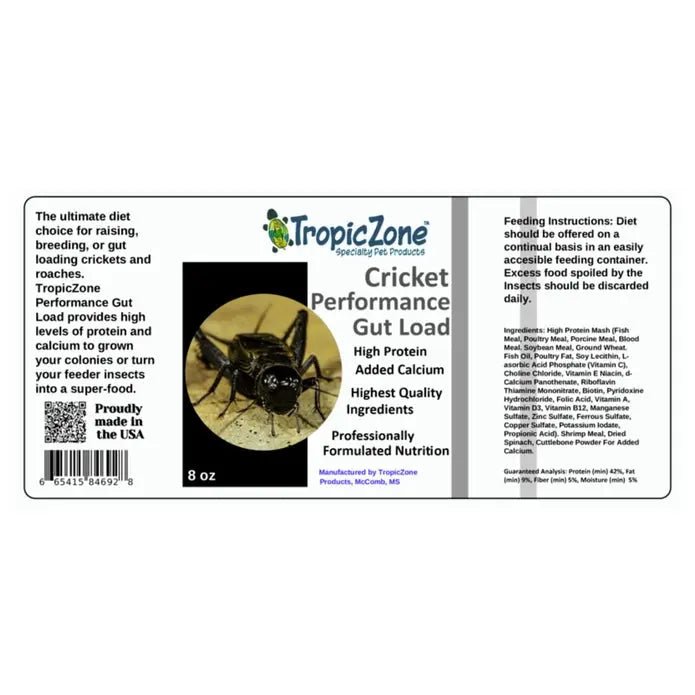 TropicZone Cricket Performance Gut Load - Talis Us