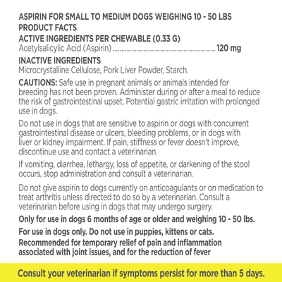 Vetality Canine Aspirin – Fast Acting Pain Relief for Dogs - Talis Us