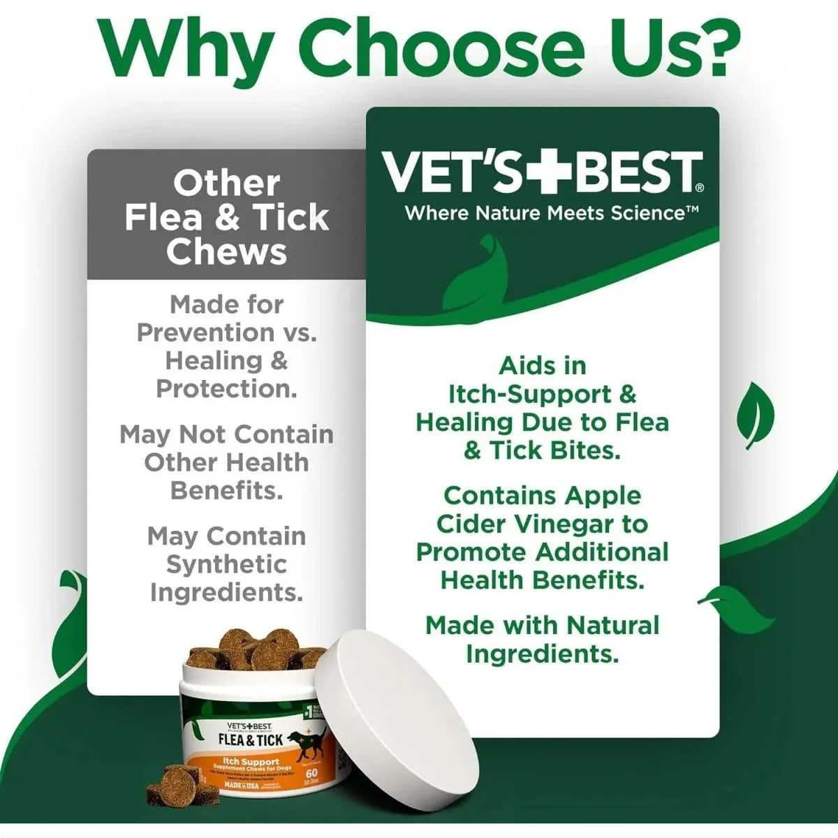 Vet's Best Flea & Tick Itch Support Supplement Soft Chews for Dogs - Talis Us