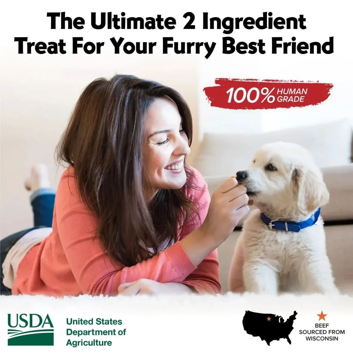 Vitafur Barkin Burger Nature's Beef & Sweet Potato Dehydrated Dog Treats 5 oz - Talis Us