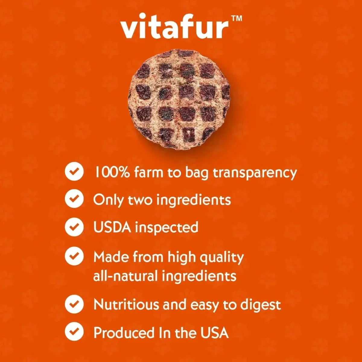 Vitafur Barkin Burger Salmon & Pumpkin Dog Treat 4 oz - Talis Us