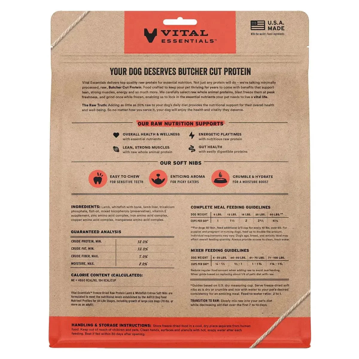 Vital Essentials¨ Freeze - Dried Raw Entree & Mixer Dog Food Soft Nibs 14 oz - Talis Us