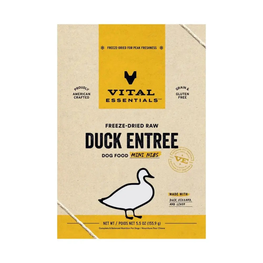 Vital Essentials® Freeze - Dried Raw Duck Entree Dog Food Mini Nibs - Talis Us