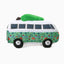 Volkswagen camper van dog toy with colorful campsite design and soft plush material for playful pups