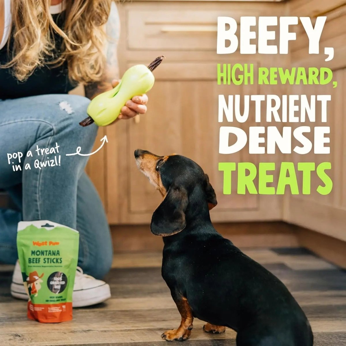 West Paw Montana Beef Sticks High - Protein Air - Dried Dog Treats - Talis Us