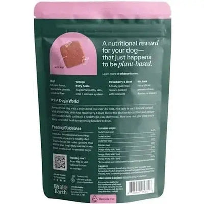 Wild Earth Superfood Vegan Dog Treats with Koji, Strawberry Beet 5oz - Talis Us