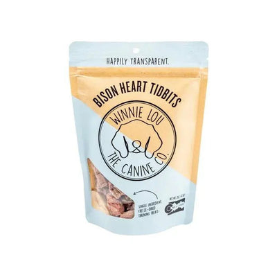Winnie Lou Bison Heart Tidbits Dog Treats 2 oz - Talis Us