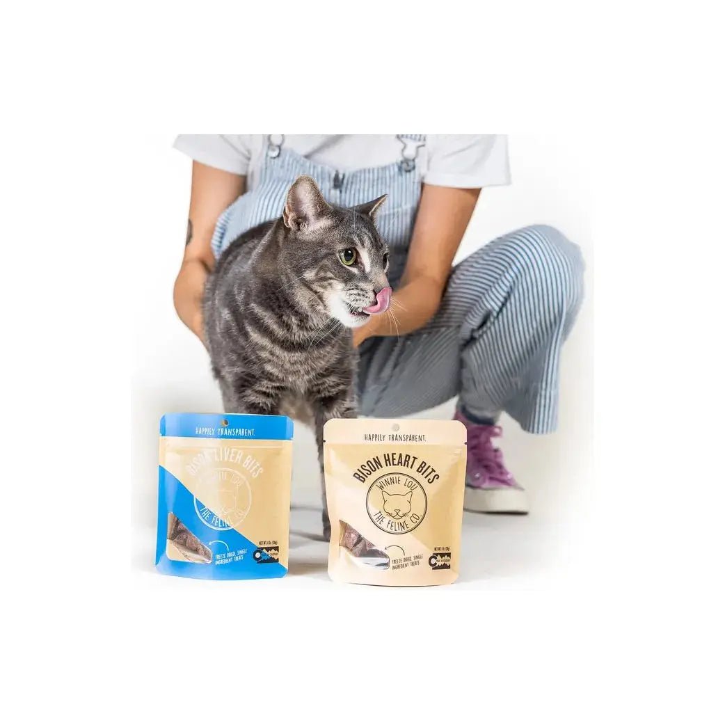 Winnie Lou Bison Liver Bits Cat Treats 1 oz. - Talis Us