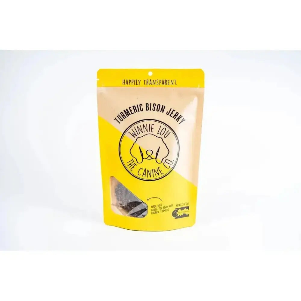 Winnie Lou Turmeric Bison Jerky Dog Treats 2.5 oz. - Talis Us