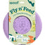 Woof Pet Fly n' Feed 2-in-1 flying disc dog toy and lick mat in purple for interactive play