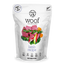 Woof lamb freeze dried dog food in a white pouch featuring quality ingredients for dogs