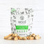 New Zealand green mussel dog treats in a bag with dried mussels on the side for healthy pet snacks