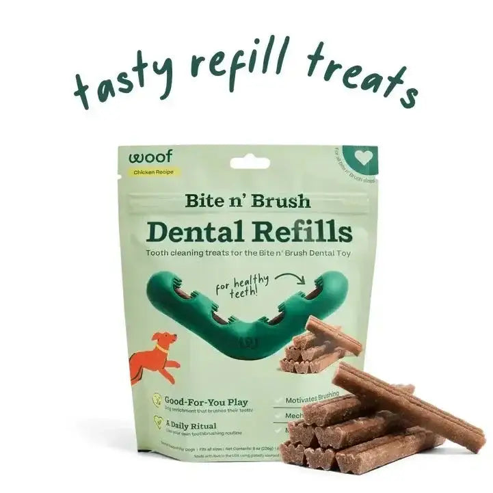Woof Pet Bite n' Brush Dental Refills - Talis Us